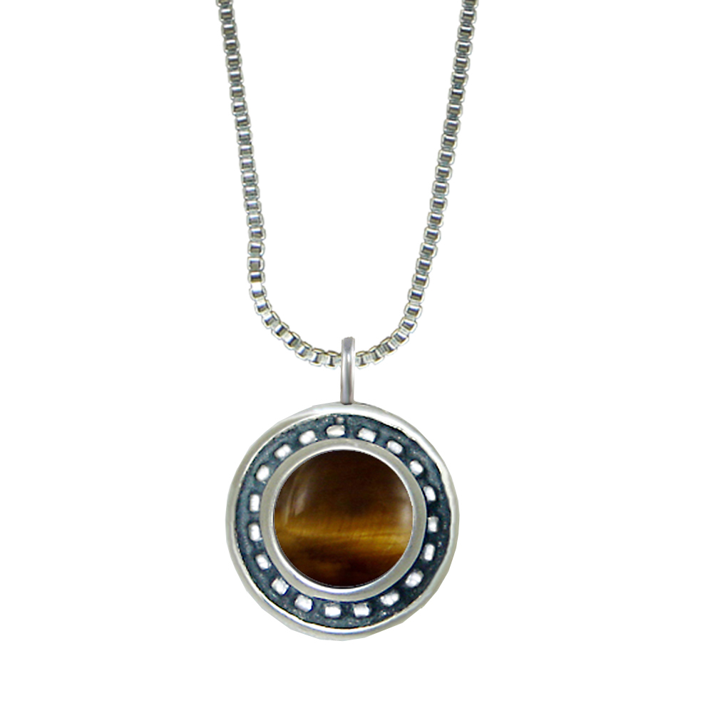 Sterling Silver Little Tiger Eye Pendant Necklace